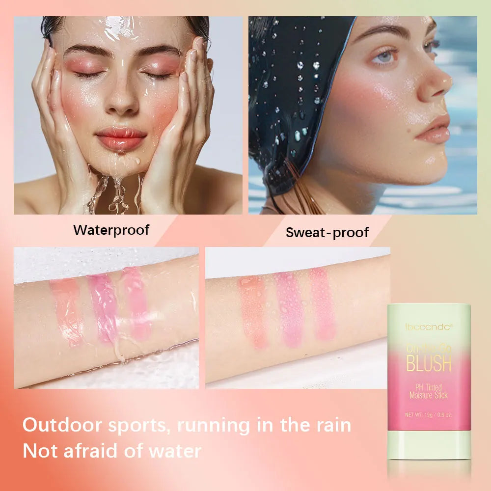 Temperature Change 3-In-1 Cheek Lip Tinted Pixiblush Stick Temperature Change Blush Makeup Products Cosmetic Palette Stick Face
