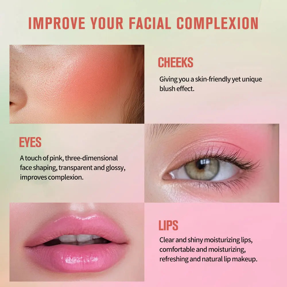 Temperature Change 3-In-1 Cheek Lip Tinted Pixiblush Stick Temperature Change Blush Makeup Products Cosmetic Palette Stick Face