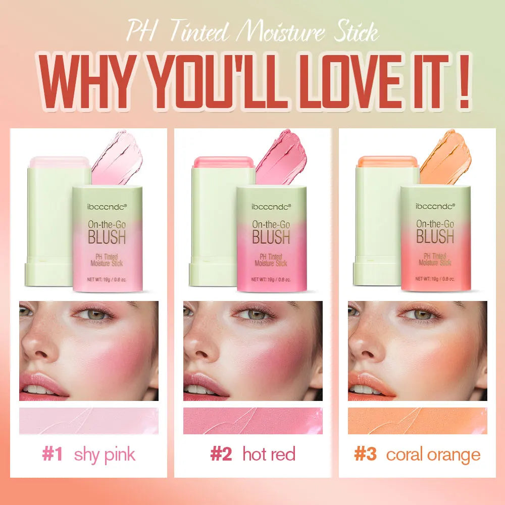 Temperature Change 3-In-1 Cheek Lip Tinted Pixiblush Stick Temperature Change Blush Makeup Products Cosmetic Palette Stick Face